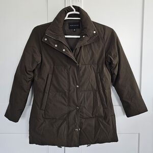 Banana Republic Brown Puffer Jacket with Quilted Design